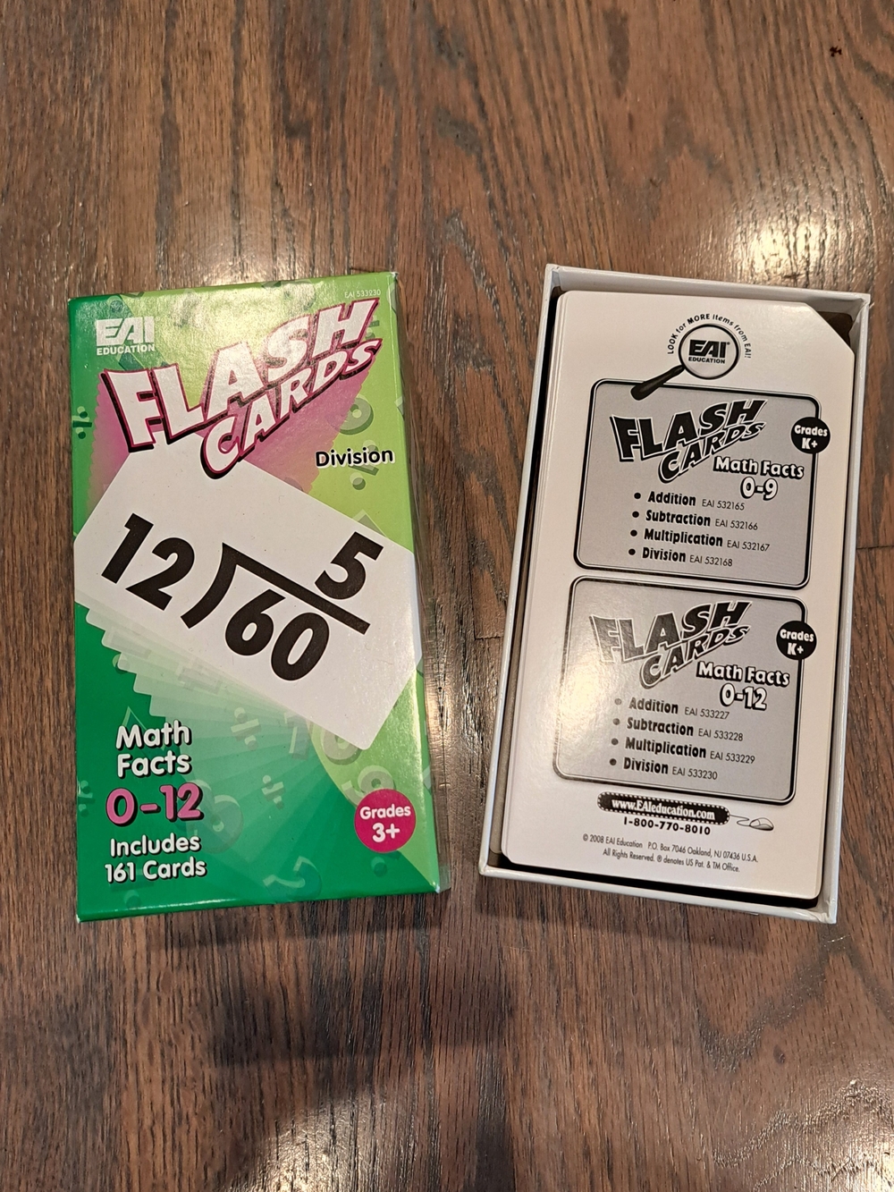 Flash Cards Math Facts 0-12 - Green